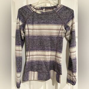 lululemon athletica Striped Long-Sleeve Top in Purple and Cream